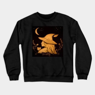 Witch with cat Crewneck Sweatshirt